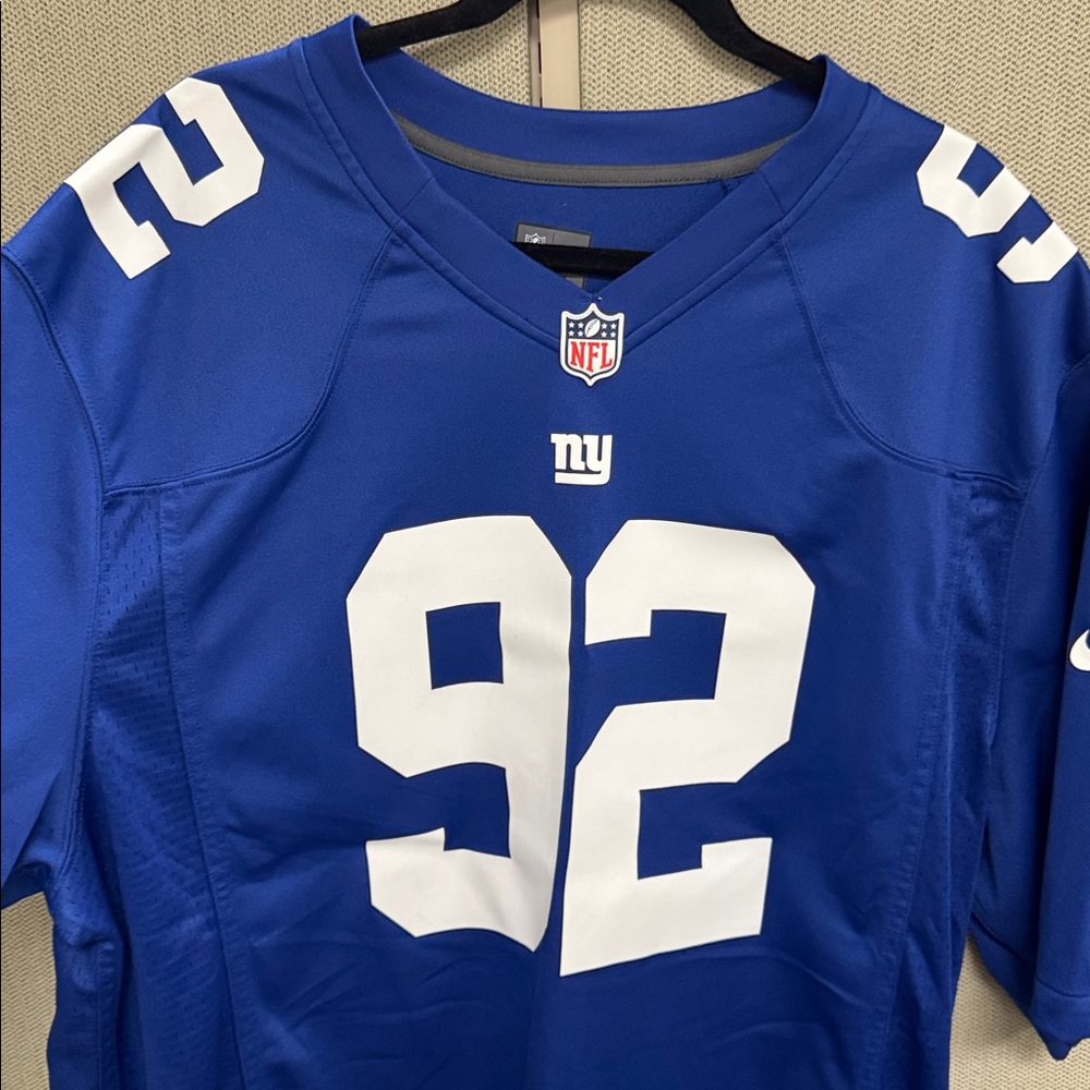 NFL Blue On-Field Jersey XXL. NY Giants Strahan
